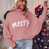 Emerie – warmer festlicher Rollkragenpullover für Damen – Rosa