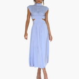 Marlene | Schickes Faltenkleid – Hellblau