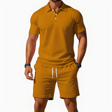 Aldrin - Trendiges Polo- und Short-Set für Männer – Khaki
