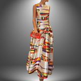Misa | Langes Casual-Kleid aus Handarbeit – Champagner