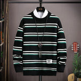 Pinet - Moderner Pullover Herren Weichgestrickt für Herbst und Winter Vielseitig und Gemütlich – Schwarz gestreift