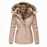 Anna™ | Warmer mit Fell gefütterter Wintermantel – Beige
