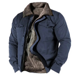 Herrenjacke | Mittige Knopfleiste und klare Linienform – Blau