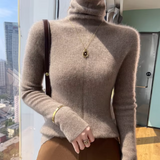 Athena – Rollkragenpullover aus Wolle und Kaschmir – Kamel