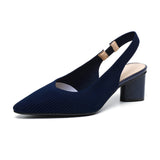 Dannon - Stilvolle Slingback-Absatzsandalen – Blau