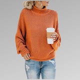Olivia | Pullover mit hohem Kragen – Orange