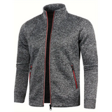 Henrik™ – Zeitloses Strickjacke mit Reißverschluss – Dunkelgrau