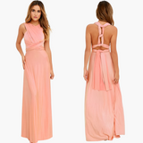 Abendkleid mit V-Ausschnitt - Damen Stil für Gala-Nächte – Rosa