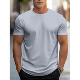 Brian - Klassisches Herren-T-Shirt mit kurzen Ärmeln – Grau