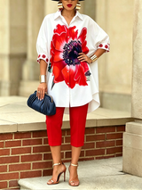 Xaviera - Boho-Zweiteiler mit Soft-Touch – Rot