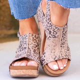 Santorini Sandalen - Handmade Kollektion – Leopardenmuster
