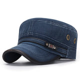 Goggins – Flache Baumwoll Kappe Im Vintage Stil – Blau