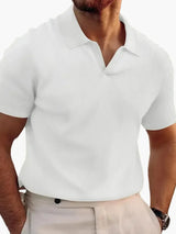 Kurzarm-Polo in lässigem Stil für Herren – Eleganz und täglicher Komfort – Weiß