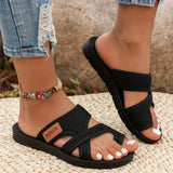 Caroline | Orthopädische Sandale mit Hallux-Valgus-Unterstützung – Schwarz