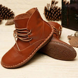 Isla – klassischer damen-lederstiefel – Braun