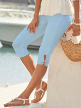 Verone | Basic Caprihosen für Damen – Hellblau