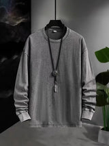 Alden – Vintage Inspiriertes Langarm Hemd – Grau