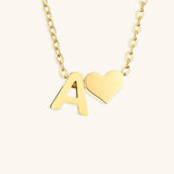Ria Initial Letter Gold Halskette – Gelbgold