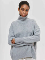 Lässiger Strickpullover -OLIVIA – Grau