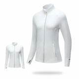 Renexo | Atmungsaktive unisex Komfort Laufjacke Herbst – Weiß (Damen)