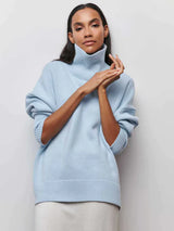 Lässiger Strickpullover -OLIVIA – Hellblau