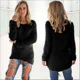 Faye - Warmer Pullover für Frauen – Schwarz