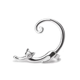 Silberner Luxus-Ohrring für Katzen – Silber