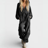 Estielle - Jeans Overall Mit Kapuze – Schwarz