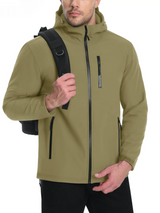 Valtoris | Wasserdichte Softshelljacke für Herren Outdoor – Grün/Gelb