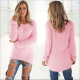 Faye - Warmer Pullover für Frauen – Rosa