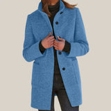 SOPHIA – Der zeitlose Wintermantel für Damen – Blau