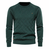 Strickpullover mit Rautenmuster für Männer - Adam – Grün