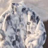 Joan - Bunte Fleecejacke für Sie – Grau