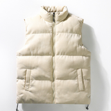 Kawika - bequeme ärmellose winterweste für männer – Beige
