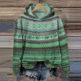 Nelly - bequemer damen-hoodie im vintage-stil – Grün