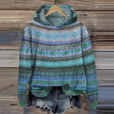 Nelly - bequemer damen-hoodie im vintage-stil – Blau