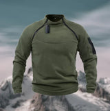 Winddichter, warmer fleece-herrenpullover – Grau
