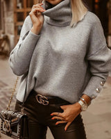Weicher Strickpullover für Damen | Für alle Jahreszeiten – Grau