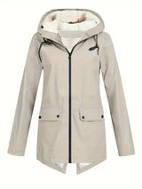 AMELIA - Outdoor-Regenmantel für Damen – Beige