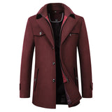 Wasserdichte business-winterjacke - andrew – Burgunderrot