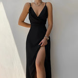 Lane – Elegantes ärmelloses Kleid – Schwarz