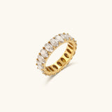 Antoinette Diamant Simulant Gold Ring – Gelbgold