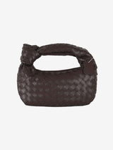 Sienna | Mini Braided Handle Tasche Aus Premium Veganem Leder, 28x15cm – Dunkel Braun