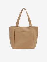 Clara Strukturierte Schultertasche Aus Premium Pflanzenleder, Modern & Alltagstauglich – Beige