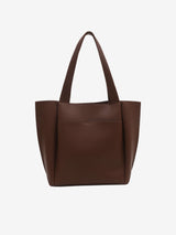 Clara Strukturierte Schultertasche Aus Premium Pflanzenleder, Modern & Alltagstauglich – Dunkel Braun