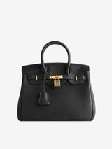 Colette Strukturierte Petite Lock Tasche Aus Premium Veganleder Mit Abnehmbarem Schulterriemen – Schwarz