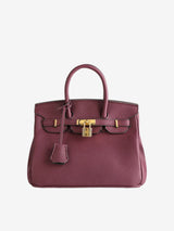 Colette Strukturierte Petite Lock Tasche Aus Premium Veganleder Mit Abnehmbarem Schulterriemen – Lila