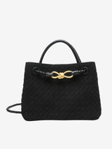 Elegante Vegane Lederhandtasche – Alltagstasche mit Verstellbarem Riemen & Großem Stauraum – Schwarz
