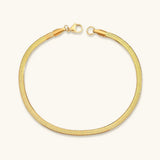 Vida Gold Fischgrätenarmband – Gelbgold