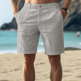 Lässige leichte Sommerweb-Shorts für Männer – Grau